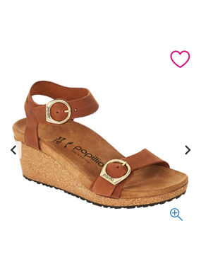 Papillio by Birkenstock Soley Leather Wedge Sandal Size 11